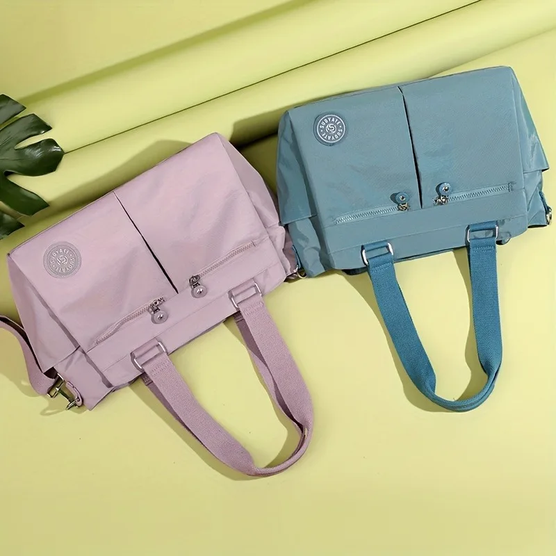 

1 шт. нейлоновая женская сумка, большая вместительная сумка через плечо, простая стильная сумка для ежедневных поездок на работу, ткань Оксфорд