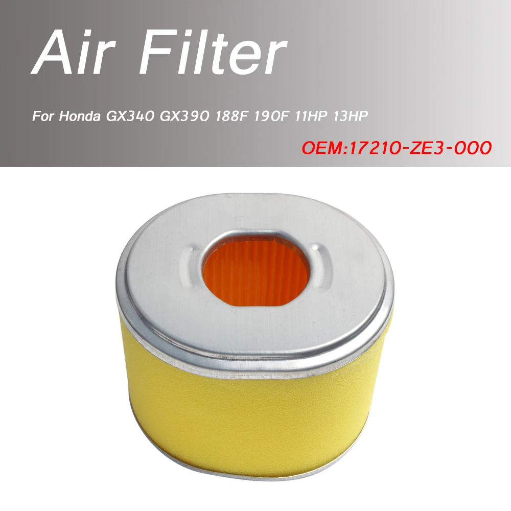 For Honda GX340 GX390 188F 190F 11HP 13HP Air Filter 17210-ZE3-000