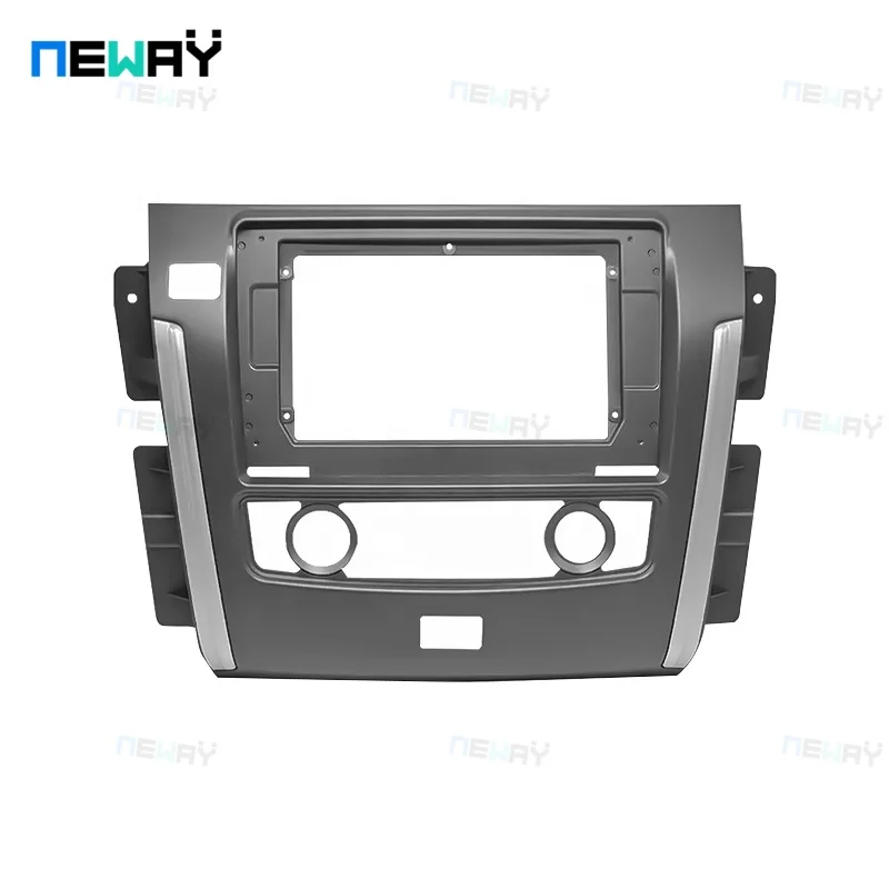 10 inch DVD player Multimedia Audio double din car fascia stereo radio frame For nissan patrol 2010-2017