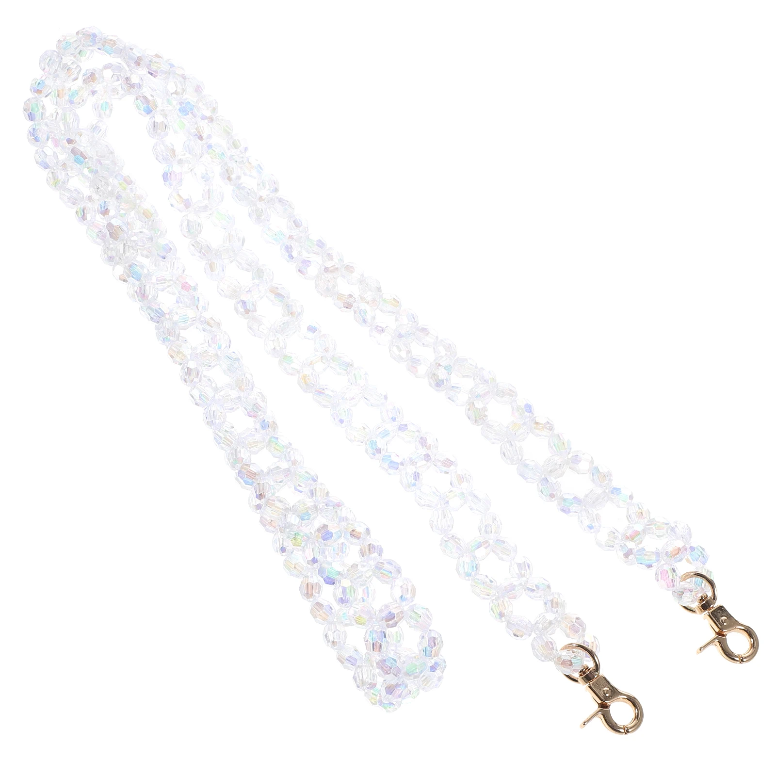 

Delicate Double Row Bag Chain For Women Exquisite Handbag Chains With 2 Buckles 120Cm Adjustable Crossbody Shoulder Strap