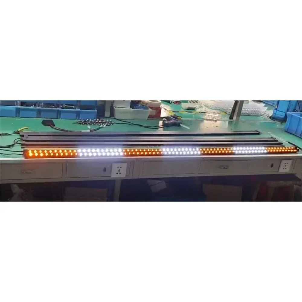 2025/2PCS 58 inch LED Emergency Strobe Running Board Lights for Trucks