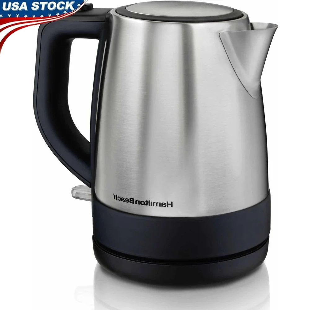 กาต้มน้ําไฟฟ้าสแตนเลส 1L ต้มเร็วไร้สายปิดอัตโนมัติ Easy Pour Spout ต้มแห้งป้องกันหน้าต่างระดับน้ํา