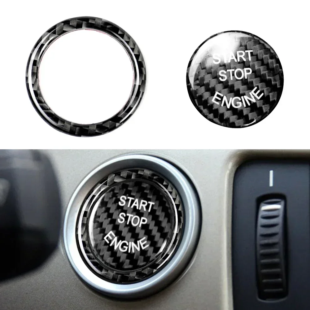 

Carbon Fiber Engine Start Stop Switch Button Cover For BMW E90/E87/E60 E70/Z4 Car Stop Engine Button Cover Interior Accessories