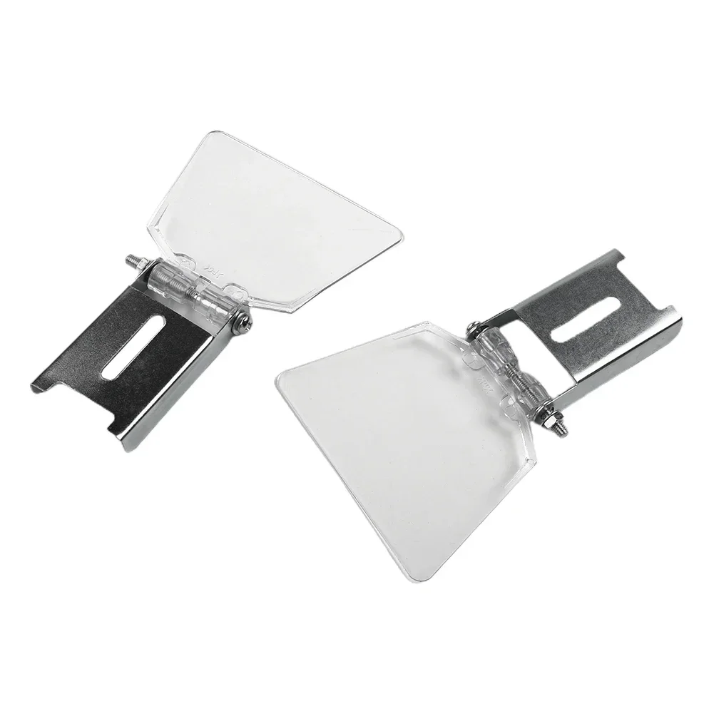 9.7X6.8X1.4cm Tool Parts Eye Protection Guard Bench Safety Shields Silver & Transparent Stainless Steel ABS Material