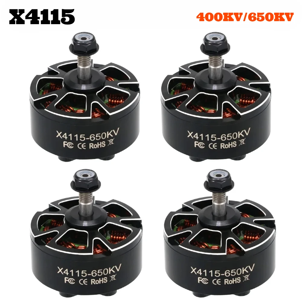 

4pcs/lot EP NEW 4115 3-8S Brushless Motor X4115 400KV / 650KV Compatible 13/15/16inch Propeller for FPV RC Racing Drone Parts