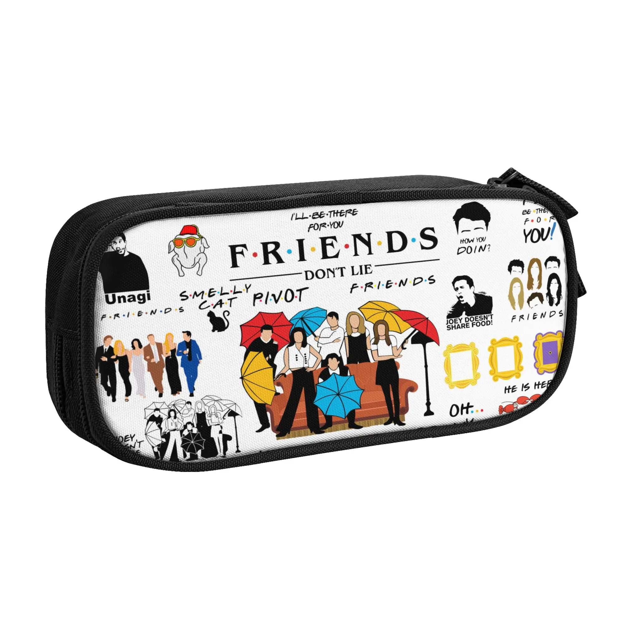 Funny TV Show Friends Collage Cute Pencil Cases Girl Boy Large Capacity  Pencil Box Student School