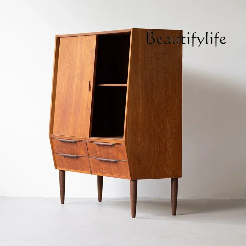 

qU F Medieval Furniture, Household Simple Chest, Retro Style Drawer, Cherry Wood, Myanmar Teak Custom