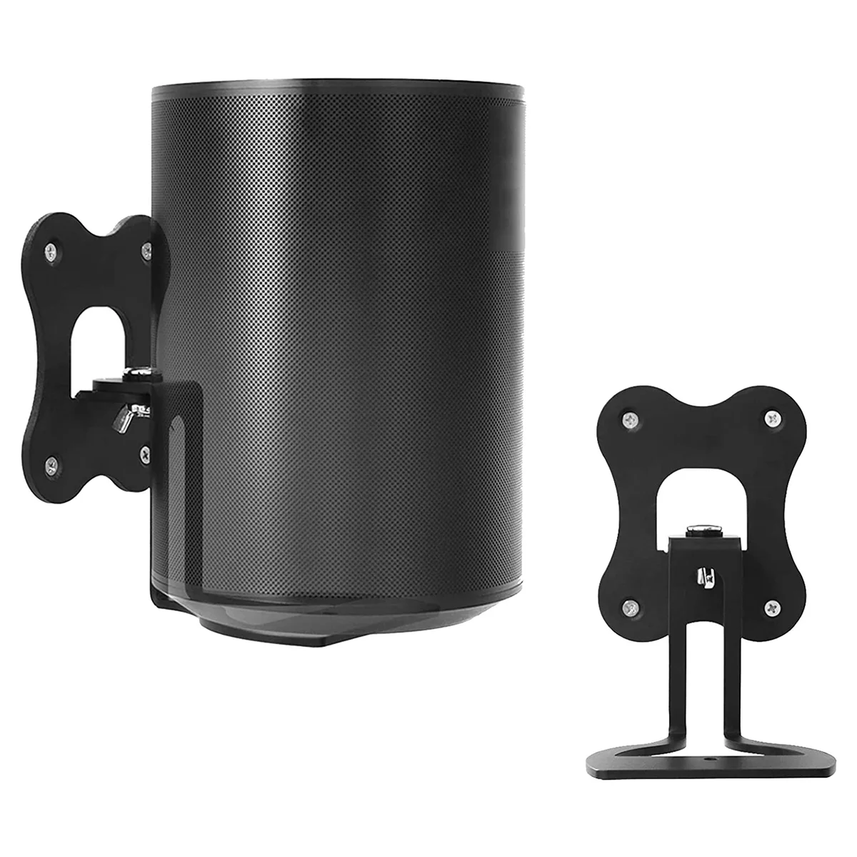 Speaker Metal Wall Mount for Sonos Era 100 Wireless Speaker, Adjustable Wall Stand Holder for Sonos Era 100 (Black)