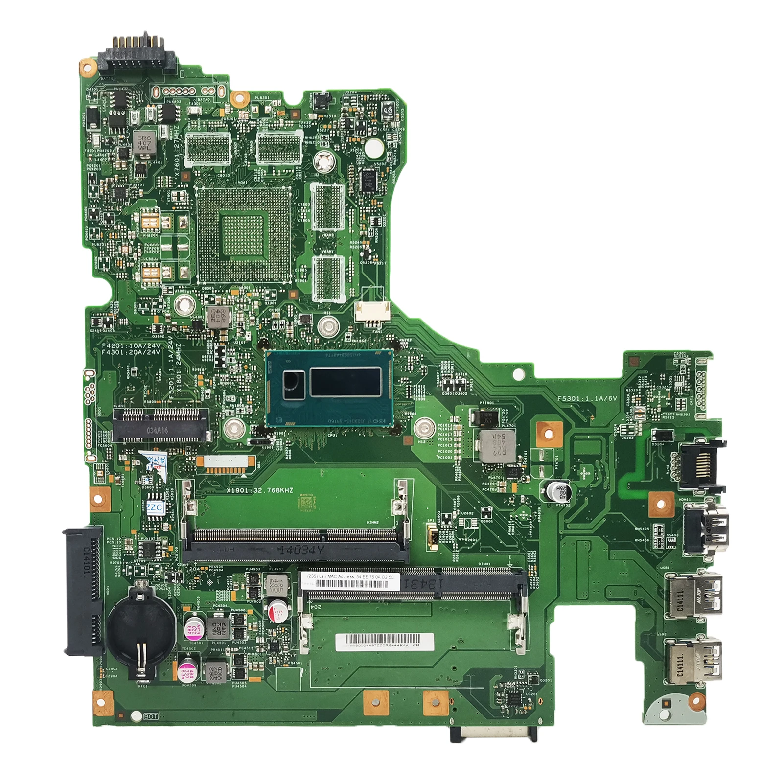 Placa-mãe portátil totalmente testada para Lenovo, Mainboard, S510P, I3-4010U CPU, 12293-1, 48.4L106.011, 15 pol