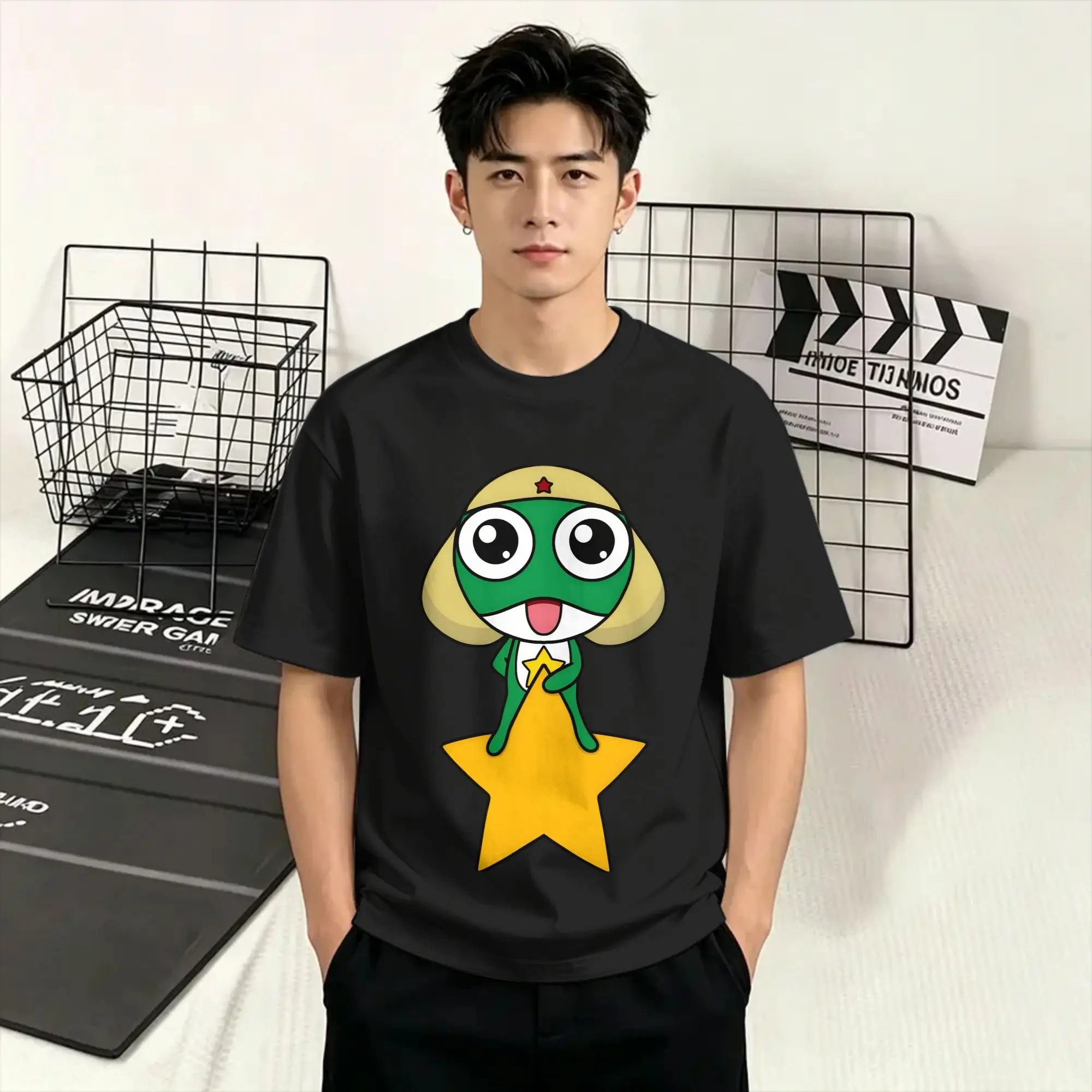 Fun Keroros T-Shirt for Men Crewneck 100% Cotton T Shirts Symbol Of Leadership  Short Sleeve Tee Shirt 4XL 5XL 6XL Clothes