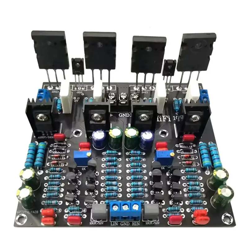 CABE-Hifi Audio Amplifier Board-200W Upgraded Version Featuring 2SC5200+ 2SA1943 Stereo Tube Power Configuration, 100W X2 Output view 4
