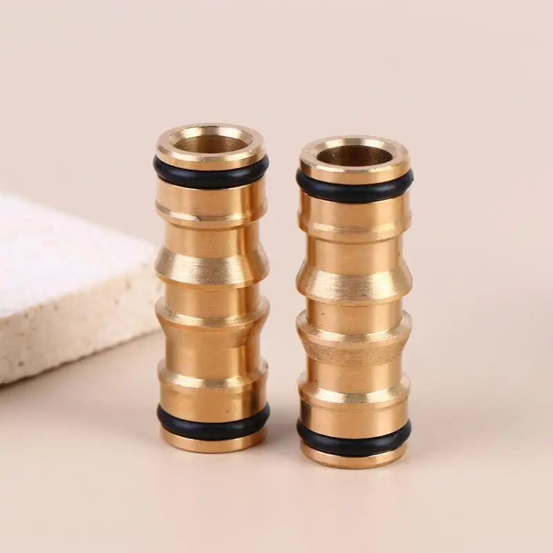 1/2/3Pcs 2 Way Garden Brass Hose Connector Joiner Coupler Watering Water Pipe Tap Male Water Pipe Repair Extension Joints