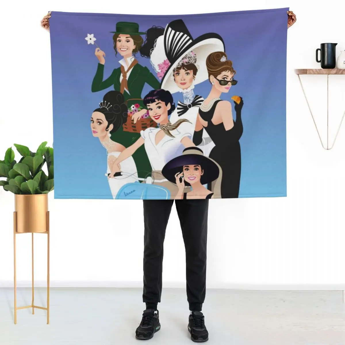 

Style Icon Throw Blanket Warm Napping Blanket for Office Couch Bed