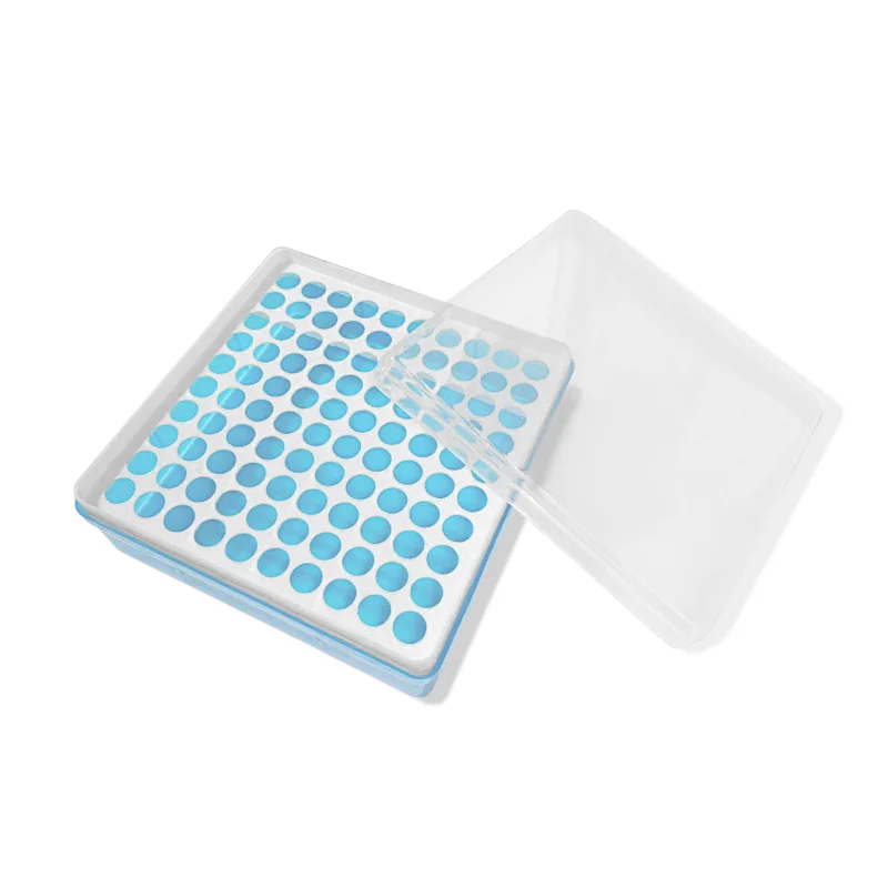 100 Holes 1.5ml Plastic Centrifugal Tube Storage Rack Box With Transparent Lid Laboratory Test Tube Bracket Lab Supplies