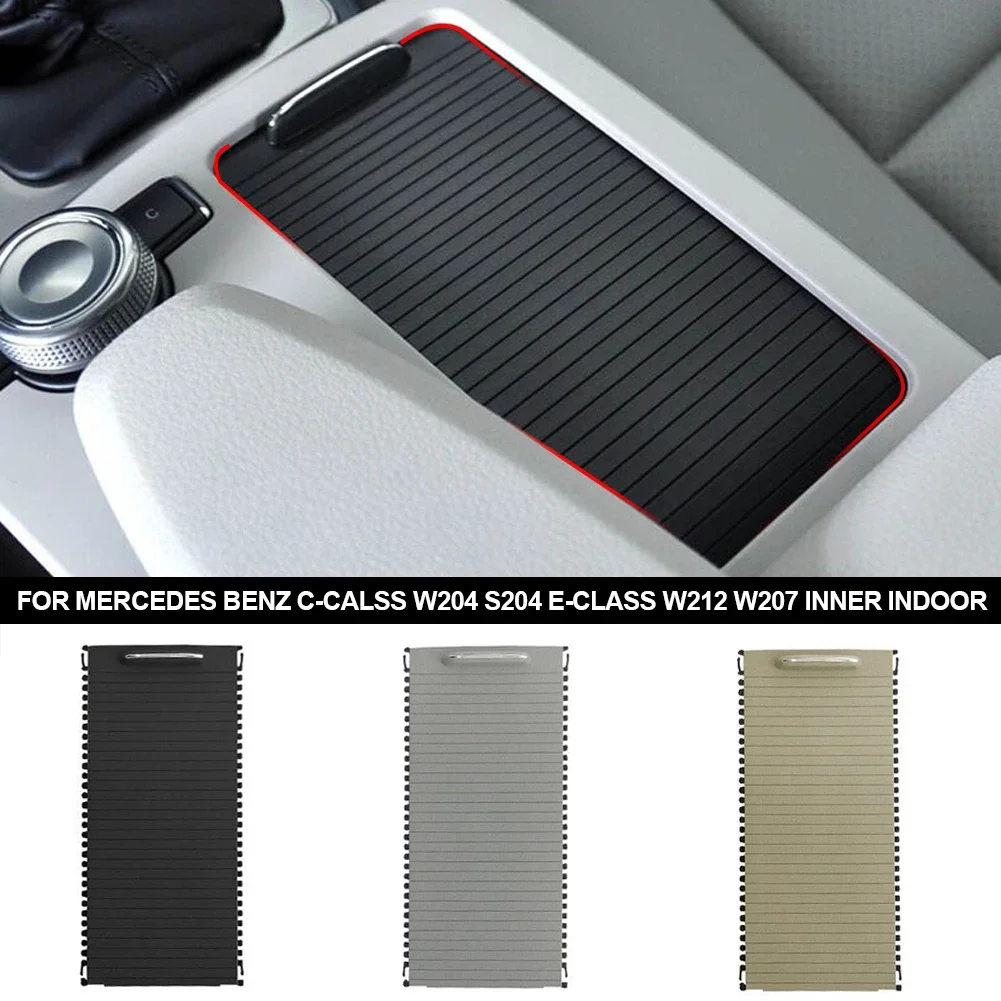 Car Center Console Cover Slide Roller Blind Cover Cup Holder For Mercedes Benz C-Calss W204 S204 E-Class W212 W207 Inner Indoor