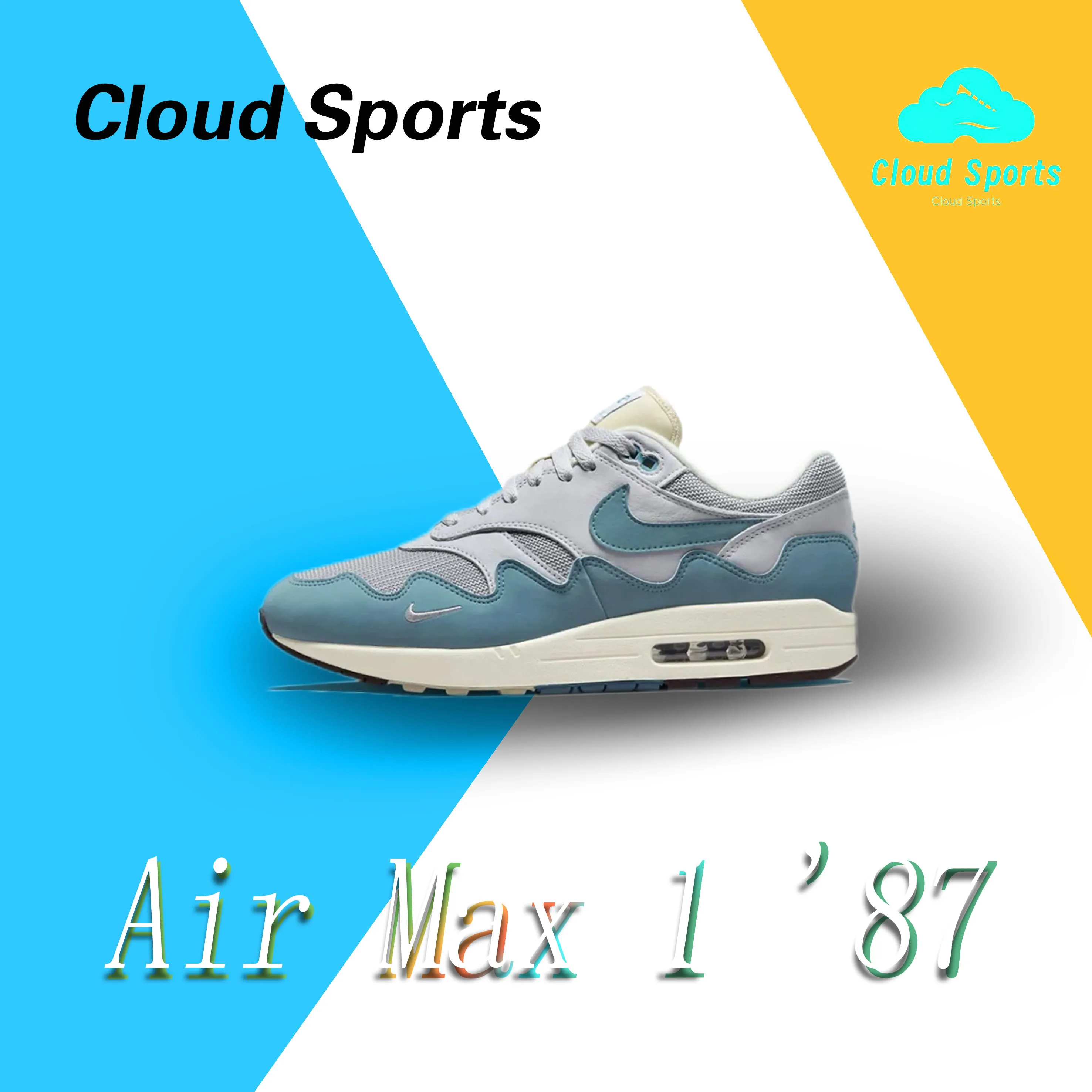 Nike New Air Max 1 '87 Men's Sneakers winter Fashionable and comfortable casual shoes Lightweight and wearable blue