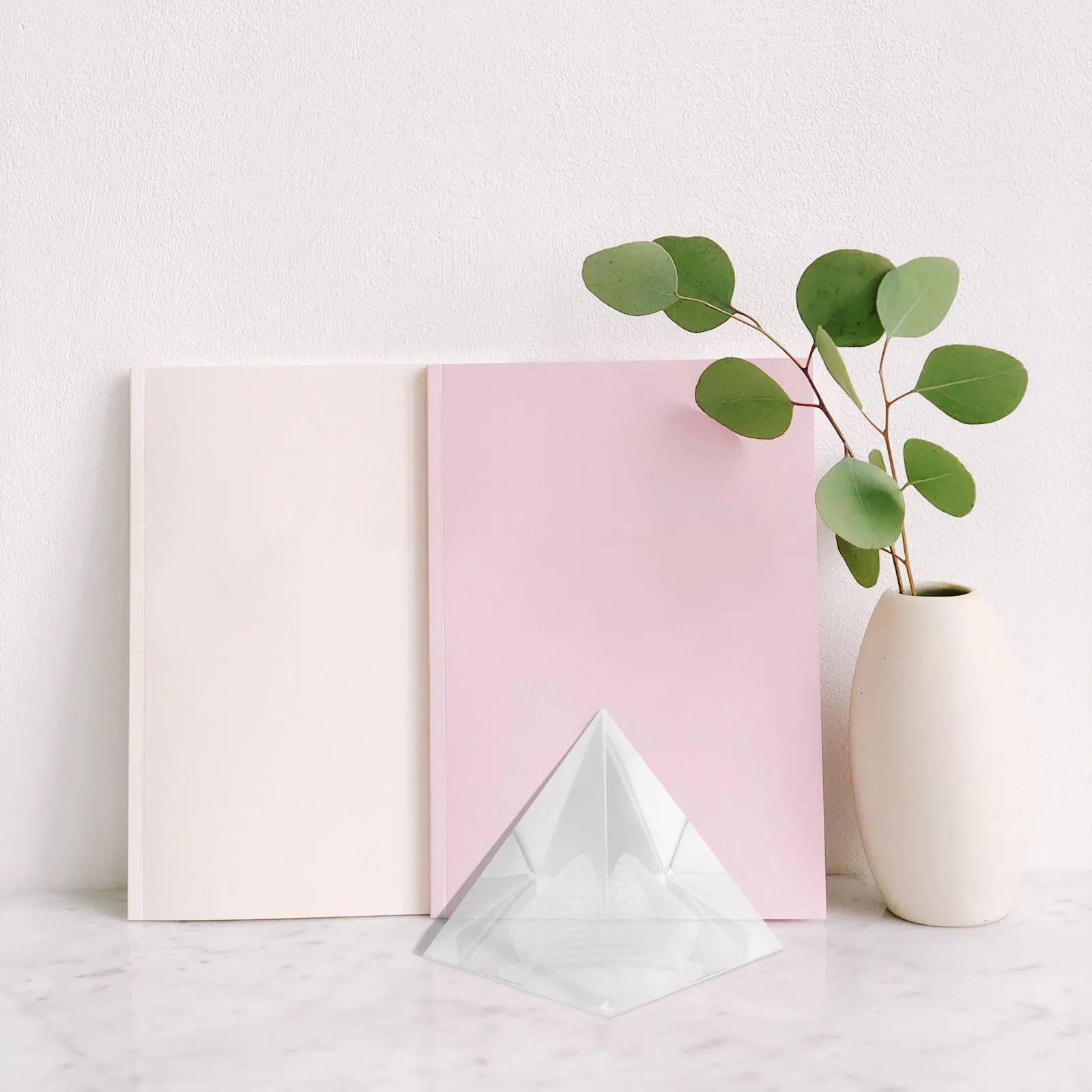 

Clear Quartz Crystal Desk Decor for Positive and Feng Shui Egyptian Style Energy