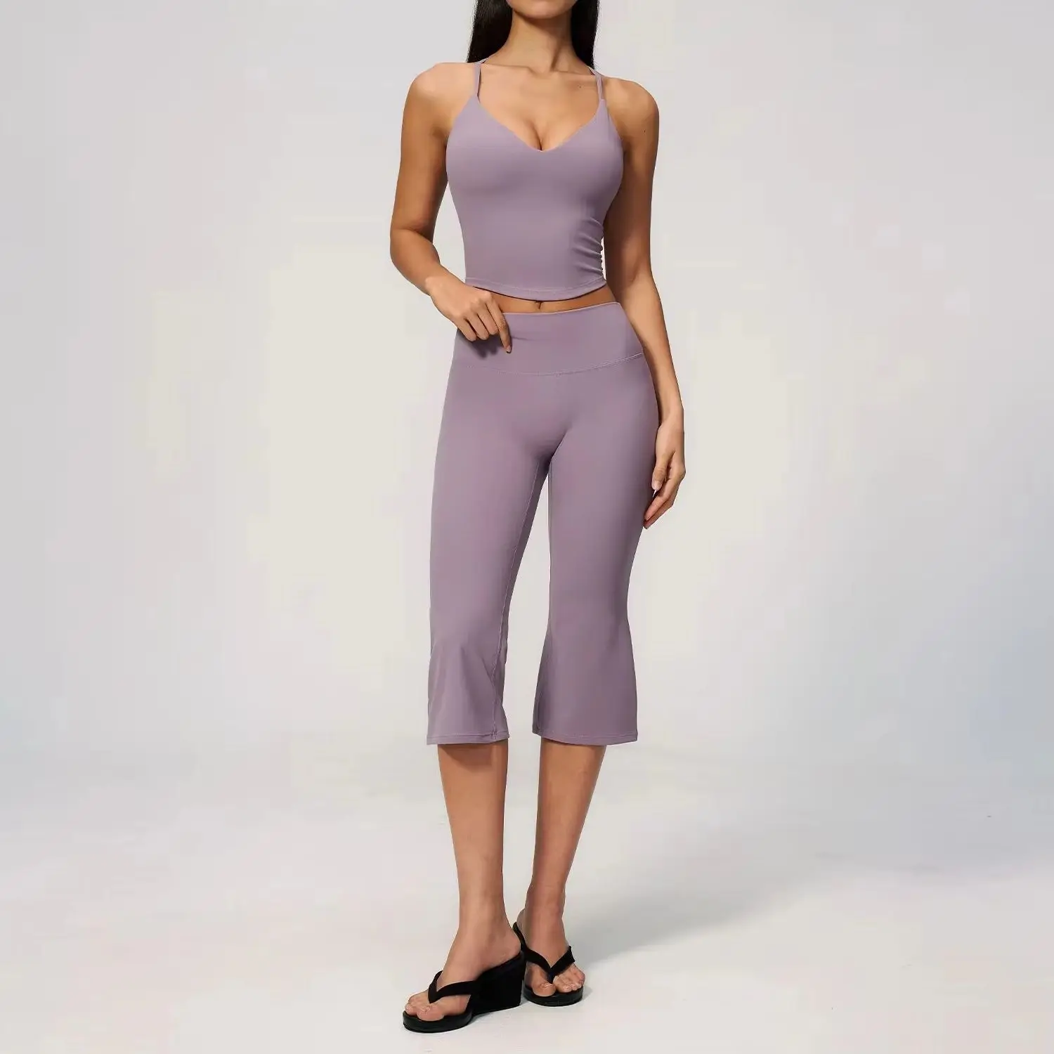 2PCS Yoga Set Women Tracksuit Nude Feeling Workout Sets Gym Clothes Push Up Fitness Running Sportwear Sport Bra Leggings Suit