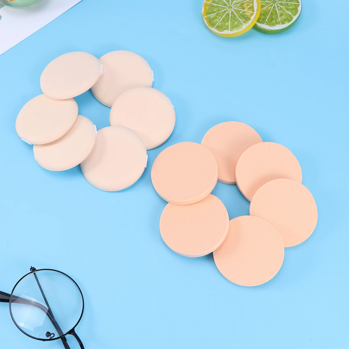 

12pcs Powder Puff Sponge for Face Loose Makeup Foundation Round Powder Puff Travel Beauty Tools Cosmetics