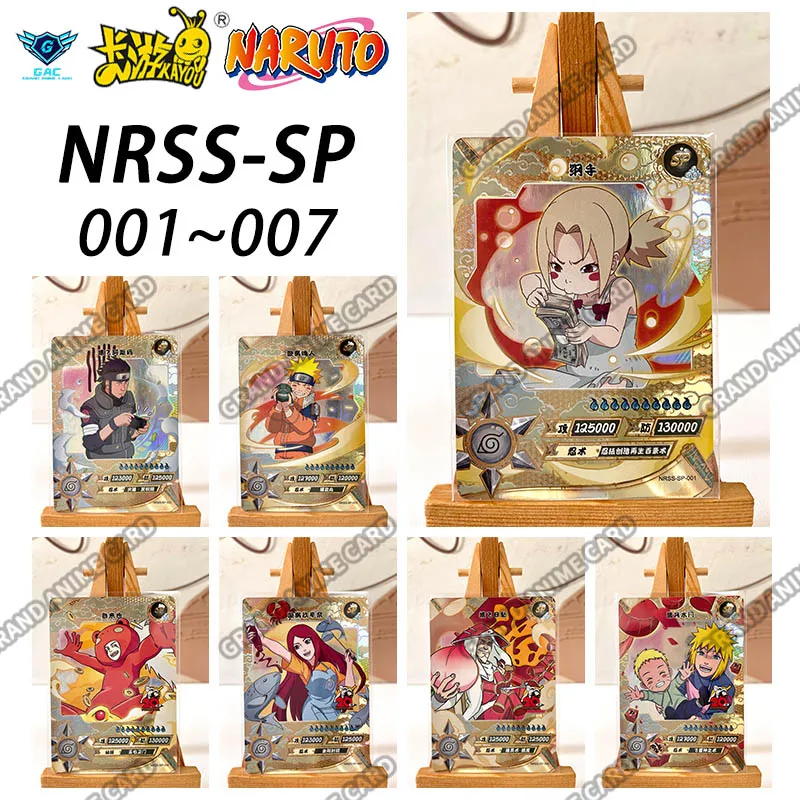 Kayou véritable Anime Naruto carte NRSS SP série complète No.001-007 carte unique carte Rare Tsunade Collection jeu jouet pour enfants cadeau