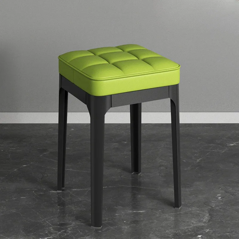 New Dinning Room Stools Restaurants Chairs PU Colorful Small Stool Home Chairs Thickened Cushion Can Be Stackable Furniture
