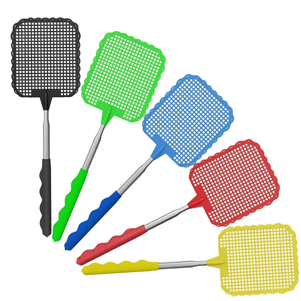 Plastic Mini Household Extendable Home & Garden Stainless Steel Handle Dusters Flyswatter Fly Swatter