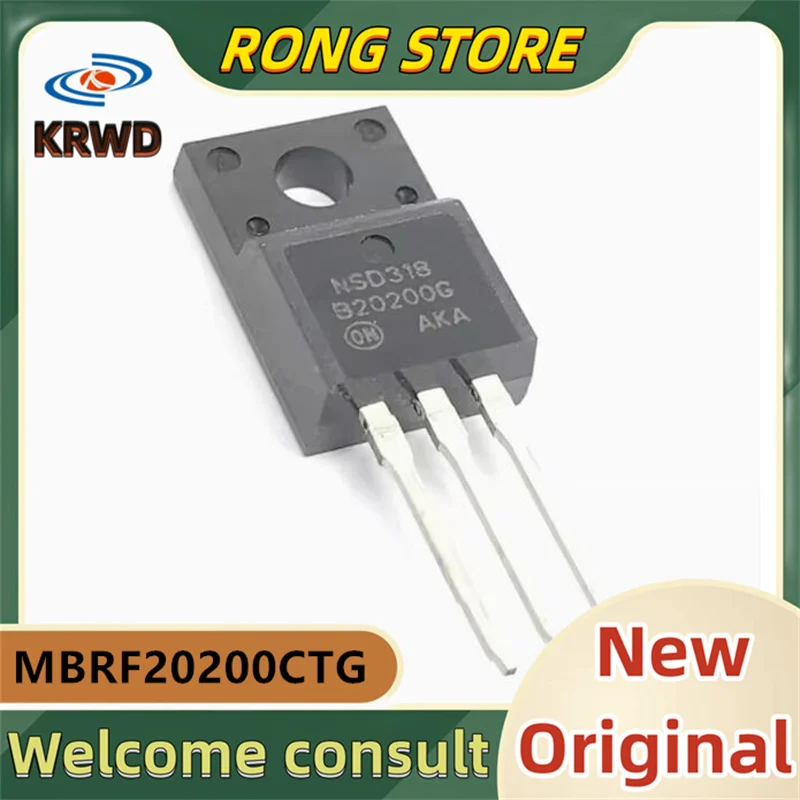 10PCS B20200G New Original MBRF20200CTG MBR20200CT 20A200V TO-220F