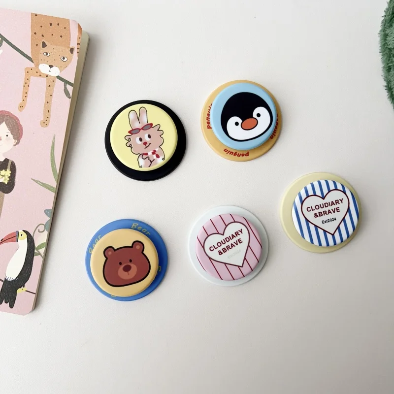 

Корейский милый мультяшный магнитный держатель с изображением животных Griptok, подставка для телефона, поддержка iPhone 15, аксессуары Magsafe