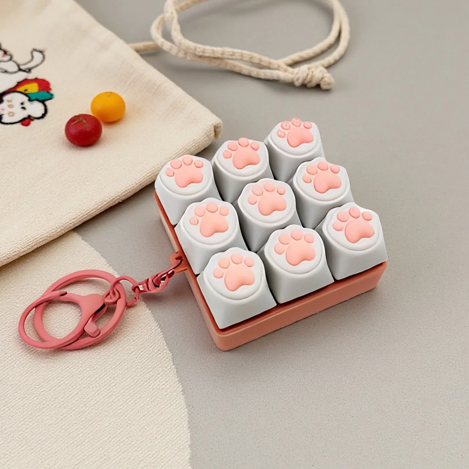 

9-клавишная механическая игрушка для снятия стресса с тихим щелчком звука, брелок из АБС-пластика для офиса, школы и домашнего использования