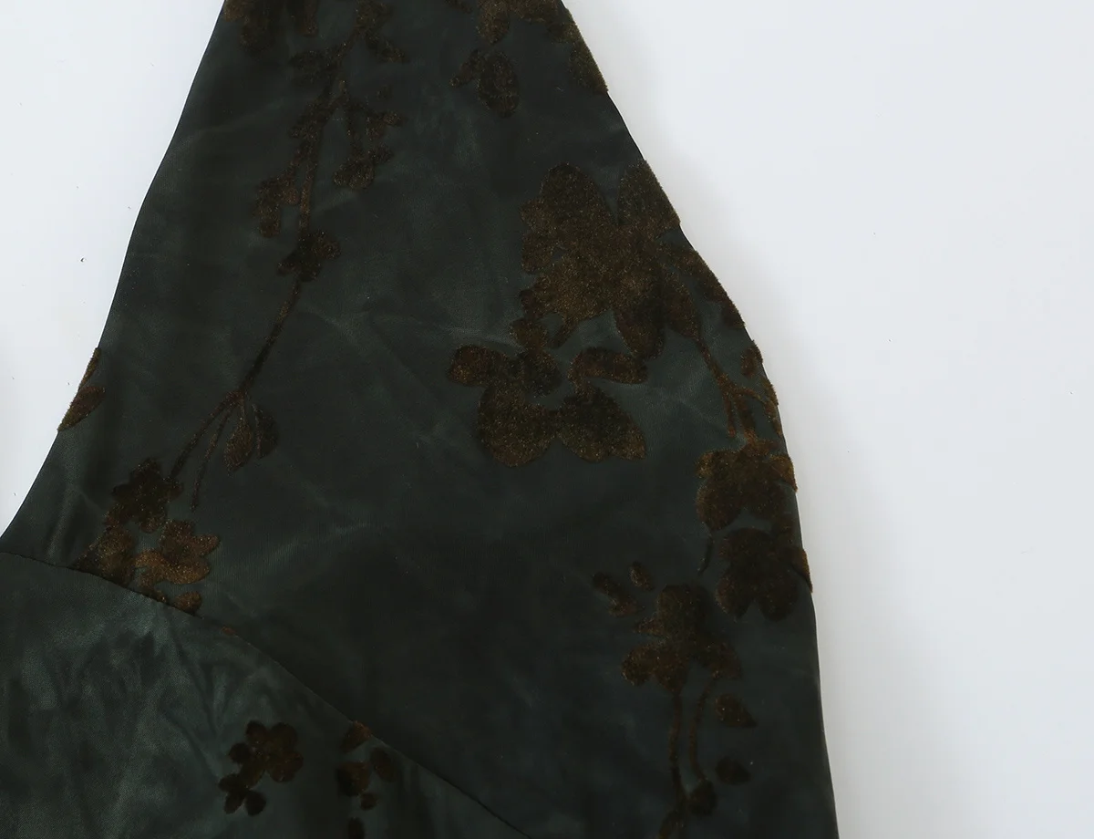 Sexy Rückenfreie Damenkleider mit Halskragen, Modische Ärmellose Bedruckte Kleider, Elegante Schicke Sommer-Bürokleider – Detail 7