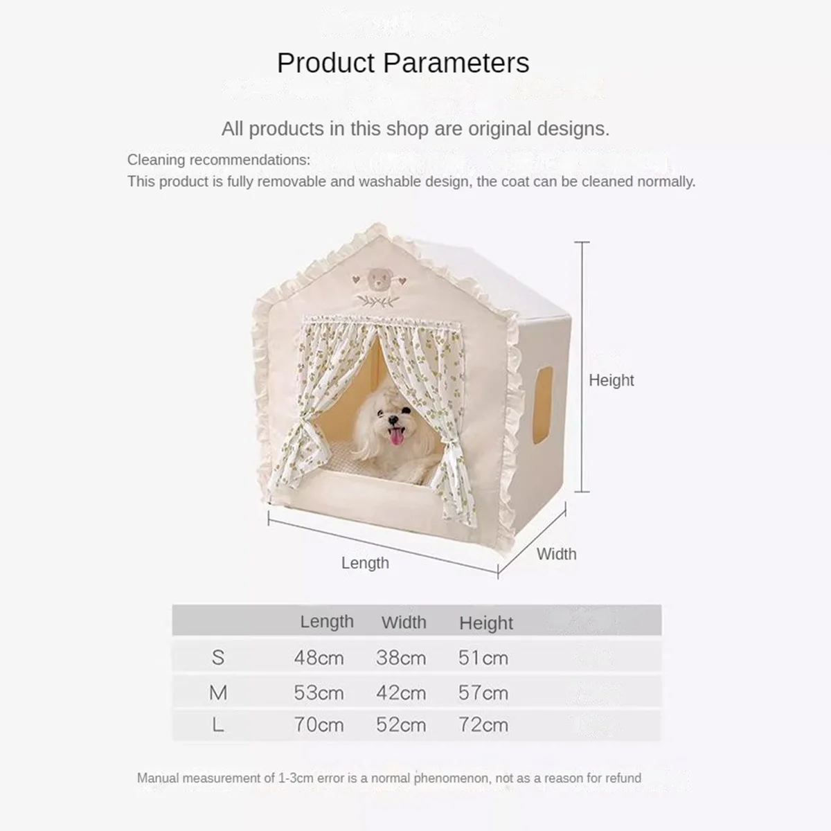 Dog Bed House Tent Cats Puppy Kitten Indoor Cozy Kennel Nest Sofa Couch Cushion Items Supplies