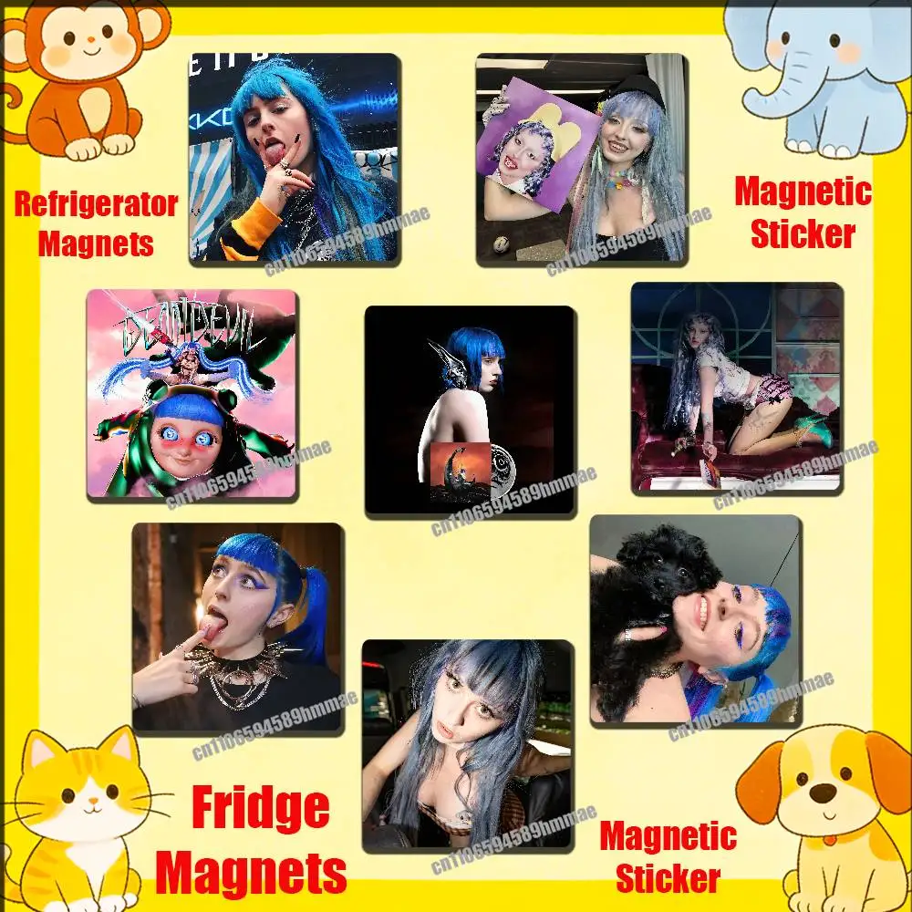 

For A-Ashnikko Smoochies Weedkiller Unlikeable Fridge Freezer Refrigerator Magnets Kitchen Metal Cabinet Magnetic Sticker Card