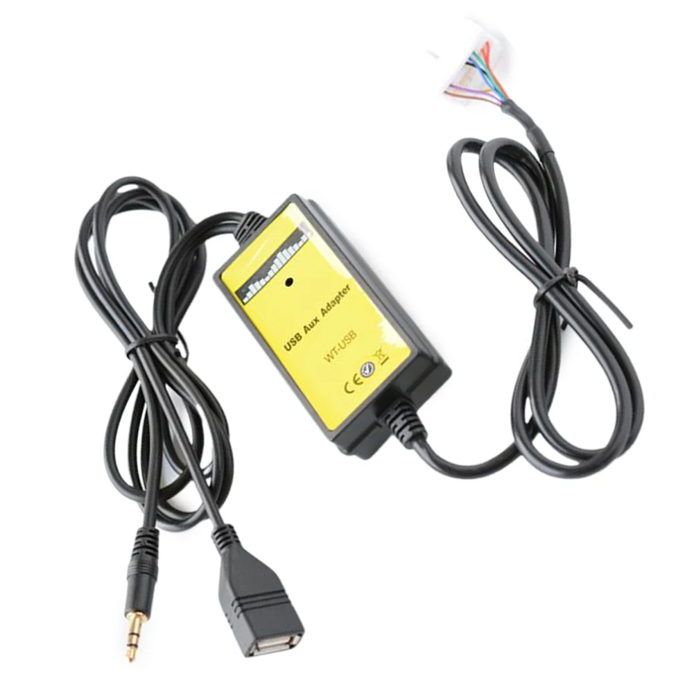 

3X AUX Input 200MA 20HZ-20KHZ Fit For Honda For Accord Interface Adapter MP3 CD USB Cable + Reader Practical To Use