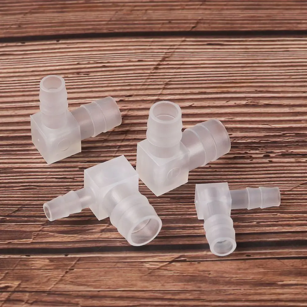 10Pcs New PP Plastic Elbow Connectors 4-20mm Transparent Aquarium Tank Fittings 90 Degree Pagoda Hose Joint Garden Irrigation