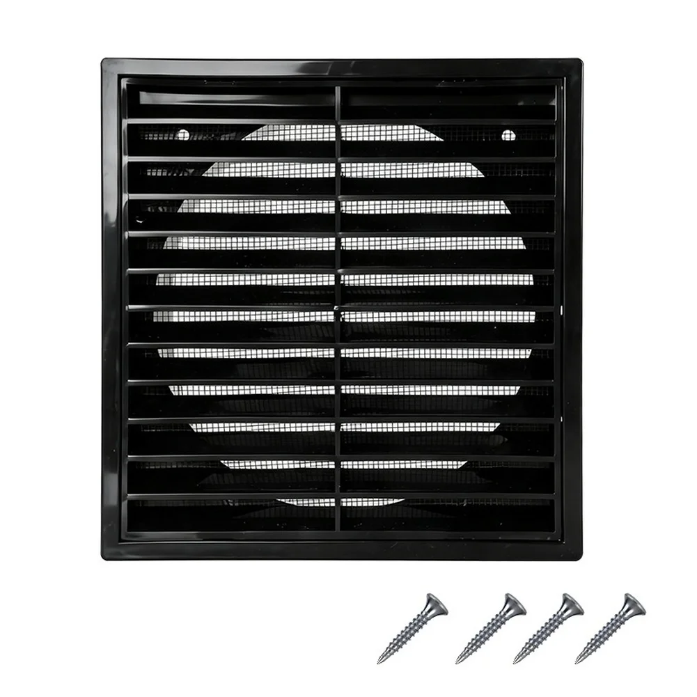 Rainproof Square Ventilation Louver Grille Air Outlet Cover for Kitchen Stainless Steel Construction 37x43x69cm