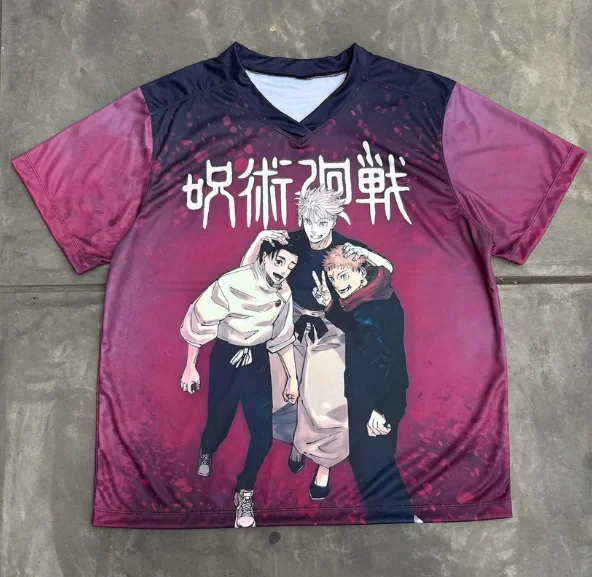 Adult and children's Jujutsu Kaisen manga-style 3D printed parent-child and couple T-shirts, shorts  friends