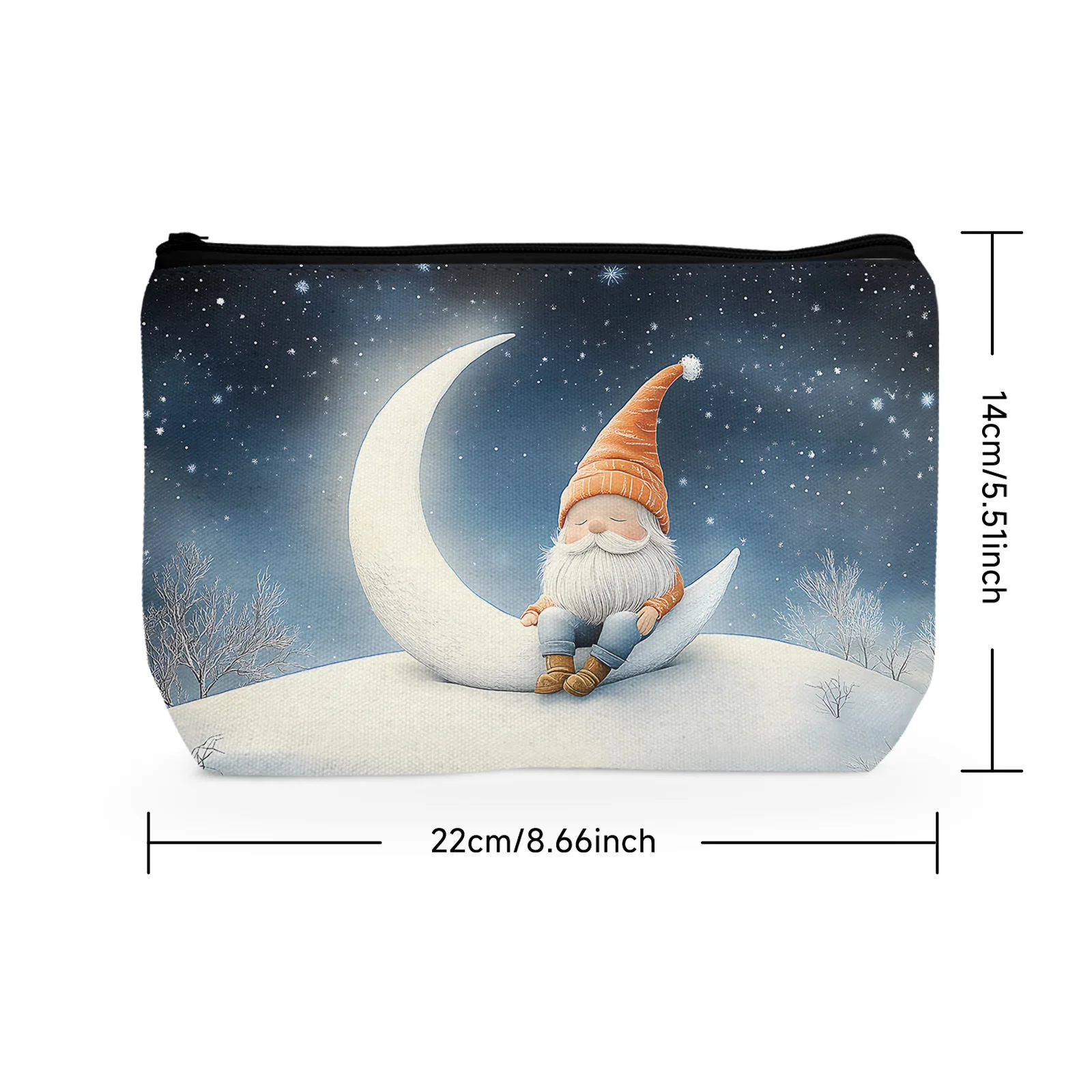 1Pc Nordic Gnome Cosmetic Bag Cartoon Beautiful Female Cosmetic Bag Portable Cosmetic Bag With Zipper Best Gift For Mom