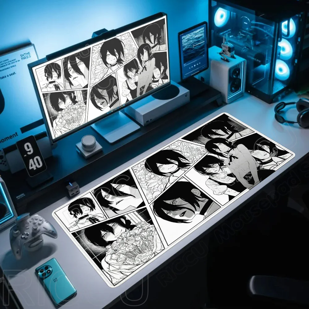 

Comic Chainsaw Man XXL Mouse Pad Anime reze Gamer Makima Gaming Accessories 400x900mm Large Keyboard Desk Mat Computer Keyboard