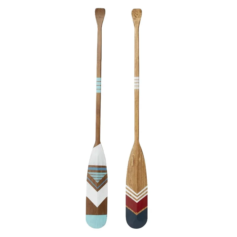 

Multi Colored Wood Novelty Canoe Oar Paddle Wall Decor with Arrow and Stripe Patterns (2 Count)