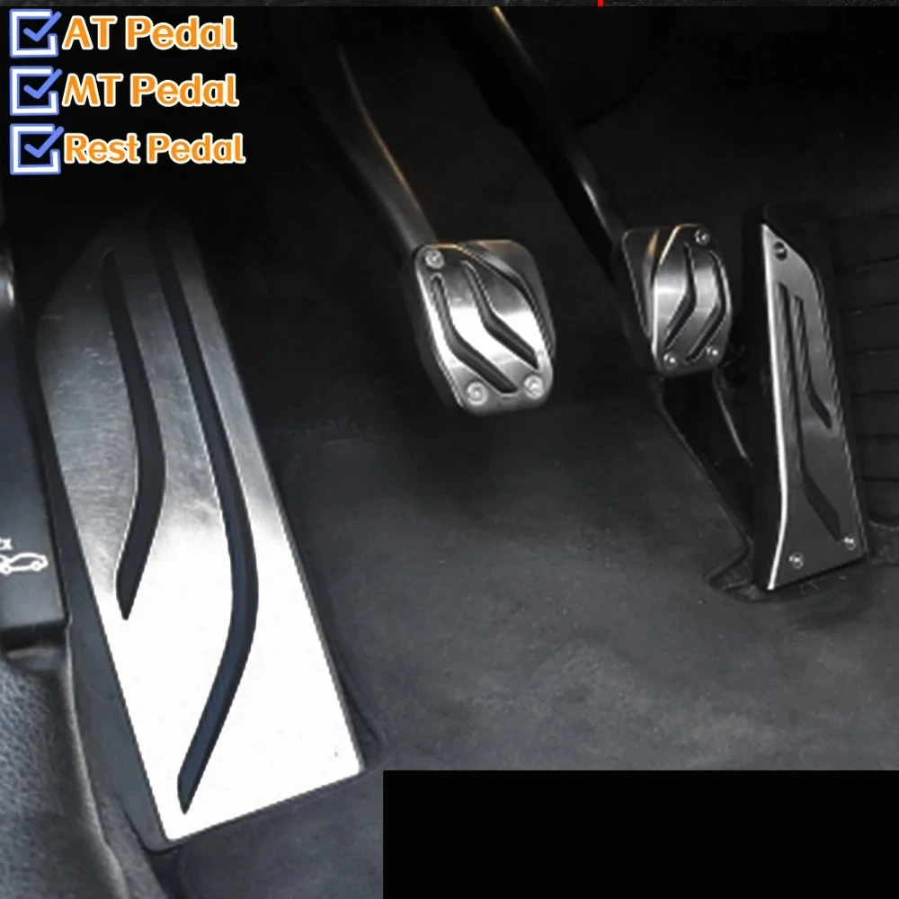 Anti Slip Stainless Steel Pedal Pad Cover For BMW 3 Series F30 AT MT With Rest Pedal 2012 2013 2014 2015 2016 2017 2018 2019