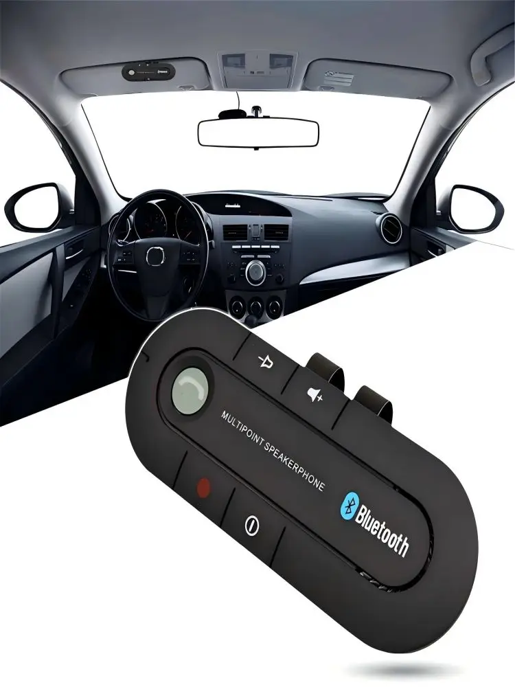 HOt Sale Wireless Handsfree Car Bluetooth Kit 4.1 Sun Visor Bluetooth Speaker Speakerphone MP3 Music Player Car Charger