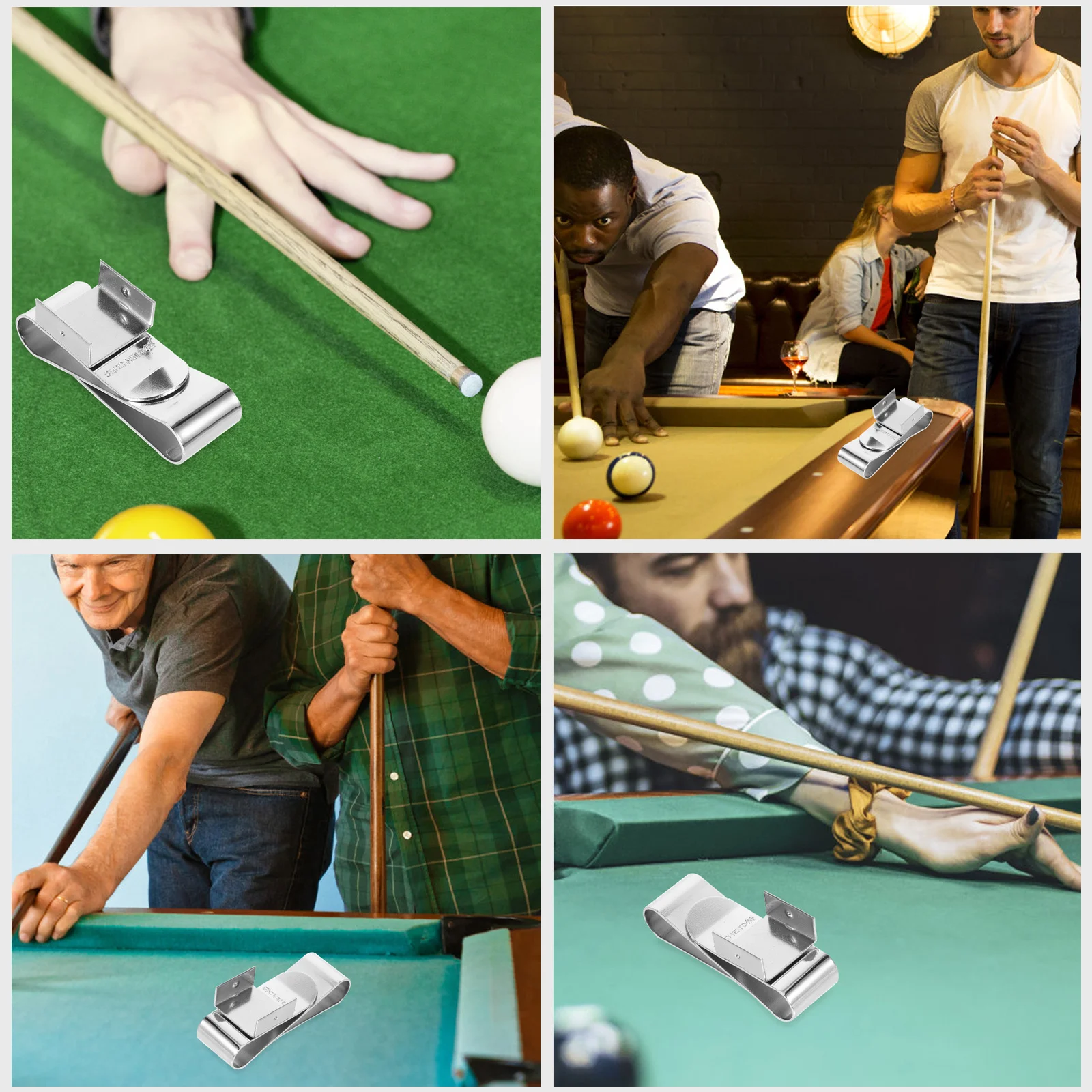 

1pcs Magnetic Pool Holder Clamp Billiard Snooker Cue Chalk Storage Durable Metal Pool Chalk Holder Table Supplies Accessories