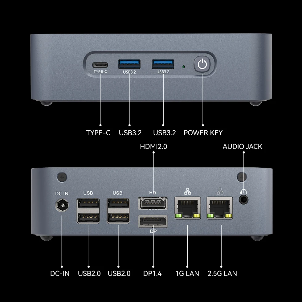 Imagem -03 - Mini 7840hs do Ryzen do Amd do pc 16gb Lpddr5 6400mhz M.2 Nvme Ssd Pice4.0 Tipo-c Usb Janelas 11 Wifi6