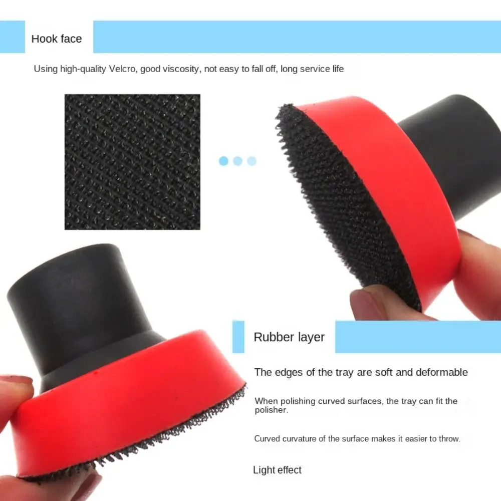Cuscinetto di supporto per piastra da 30 mm/50 mm/75 mm Piastra per lucidatura con gancio in PU Supporto per tampone abrasivo autoadesivo resistente all'usura