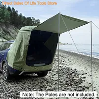 1 Set of Camping Tent SUV Cabin with Awning Large Space Wide View Car Tailgate Tear-proof Tent