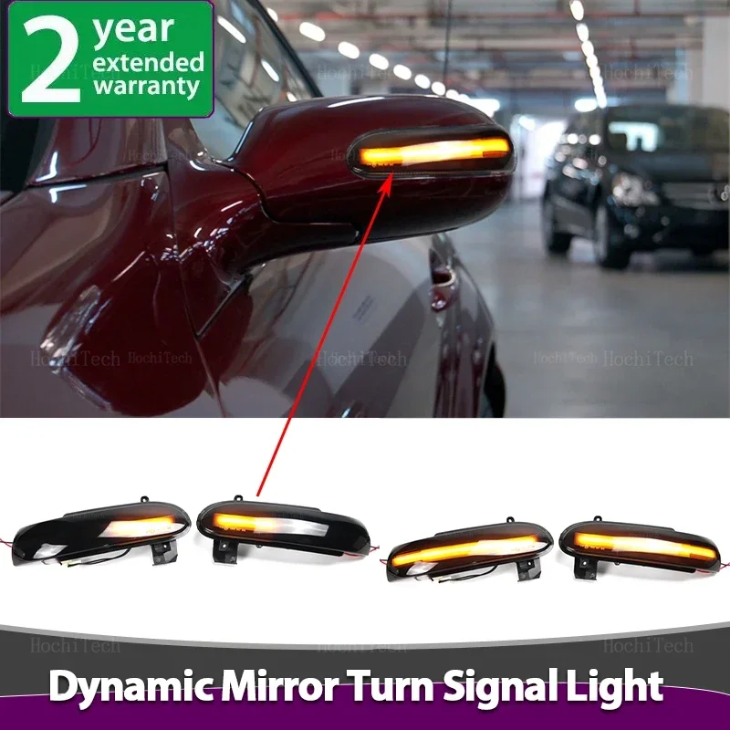 2PCS LED Dynamic Turn Signal Light Mirror Indicator Blinker Lamp for Mercedes Benz SLK SL Class R171 W171 R230 W230