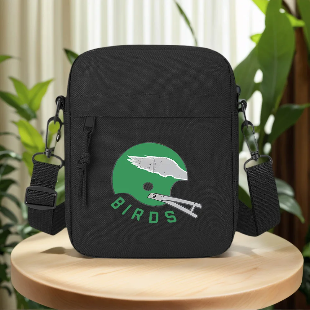 Football helmet wing  Men Crossbody Bag Single Shoulder Women Cartoon Anime Film Printing Design Unisex