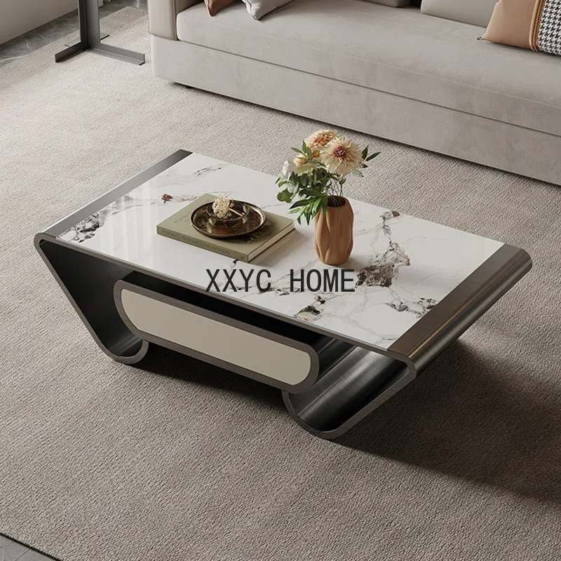 

Современный прямоугольный металлический журнальный столик, минималистичный стиль, журнальный столик, украшение для гостиной, мебель для прихожей