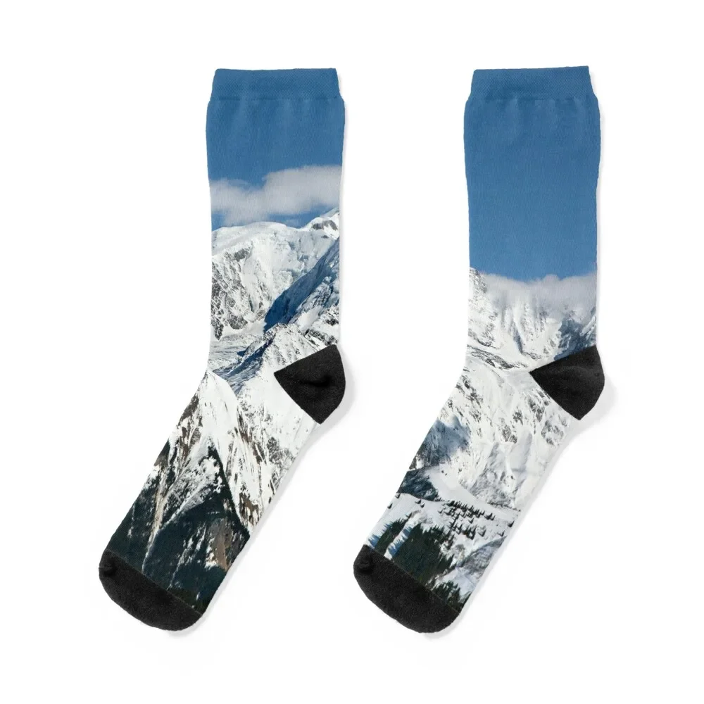 

Mt. Blanc with clouds Socks Antiskid soccer designer Girl'S Socks Men's