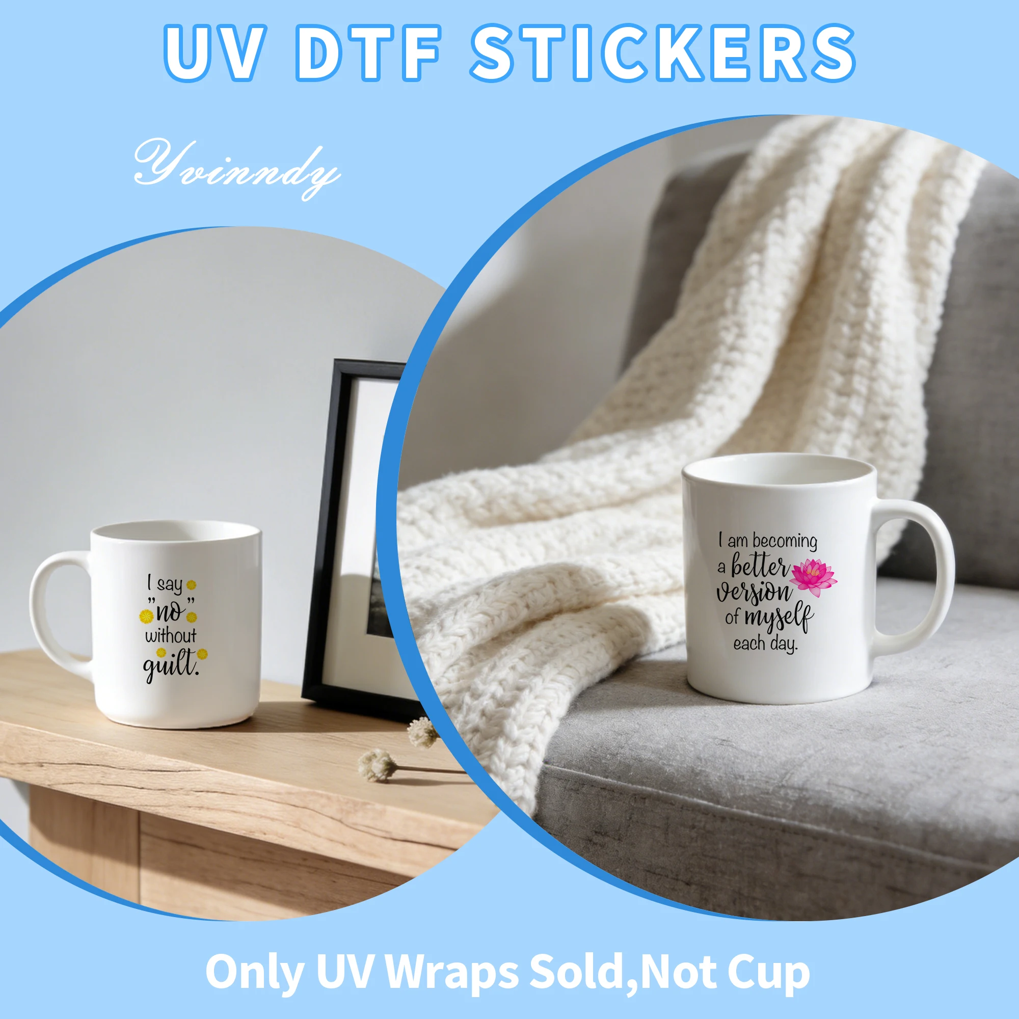 105 Stück/Set UV DTF Transferaufkleber mit Kristalletiketten für 16oz Glasbehälter Motivierende Zitate DIY Bastelsets Glas-Umwickelaufkleber – Detail 4